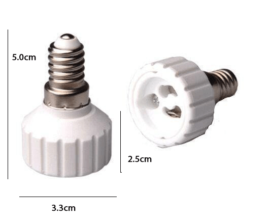 3x E14 Adapter auf GU10 Fassung Sockel Lampensockel Adaptersockel Splitter 